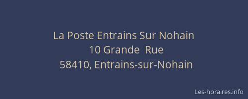La Poste Entrains Sur Nohain