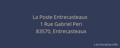 La Poste Entrecasteaux
