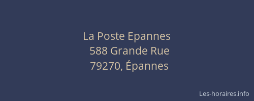 La Poste Epannes