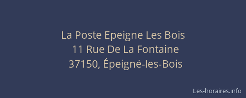 La Poste Epeigne Les Bois