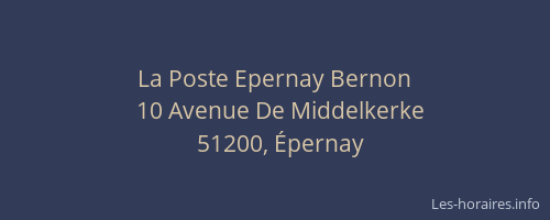 La Poste Epernay Bernon