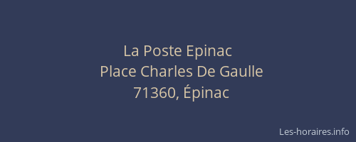 La Poste Epinac