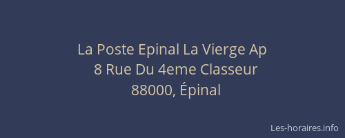 La Poste Epinal La Vierge Ap