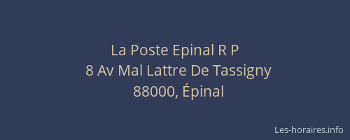 La Poste Epinal R P