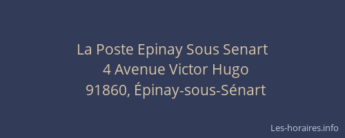 La Poste Epinay Sous Senart