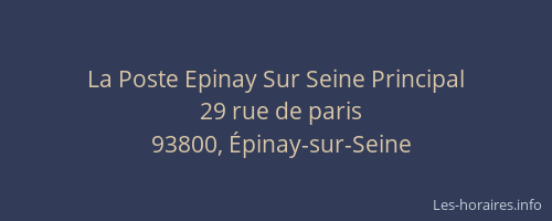 La Poste Epinay Sur Seine Principal