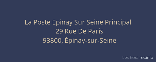 La Poste Epinay Sur Seine Principal