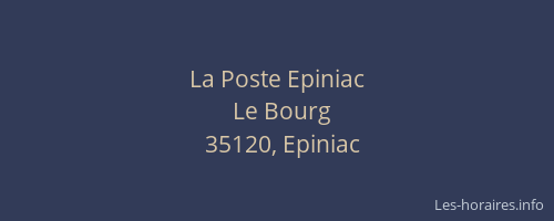 La Poste Epiniac