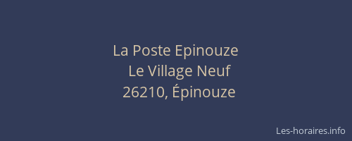 La Poste Epinouze