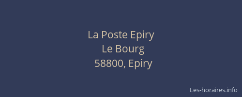 La Poste Epiry
