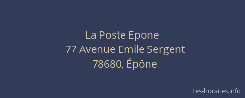 La Poste Epone