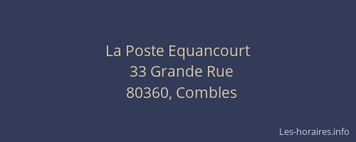 La Poste Equancourt