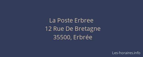 La Poste Erbree