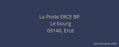 La Poste ERCE BP