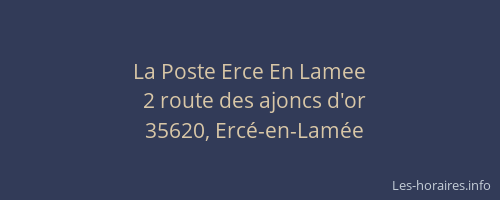 La Poste Erce En Lamee