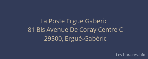 La Poste Ergue Gaberic