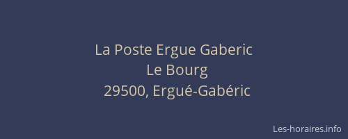 La Poste Ergue Gaberic