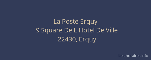 La Poste Erquy