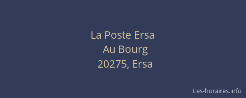 La Poste Ersa
