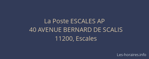 La Poste ESCALES AP