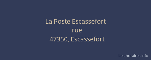 La Poste Escassefort