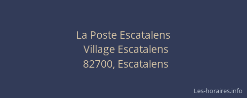 La Poste Escatalens