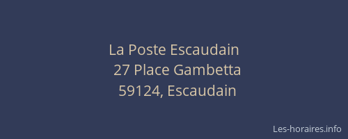 La Poste Escaudain