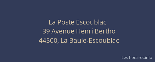 La Poste Escoublac