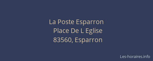 La Poste Esparron