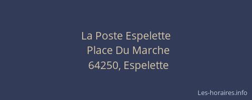 La Poste Espelette
