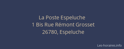 La Poste Espeluche