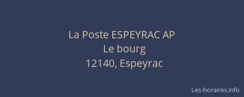 La Poste ESPEYRAC AP