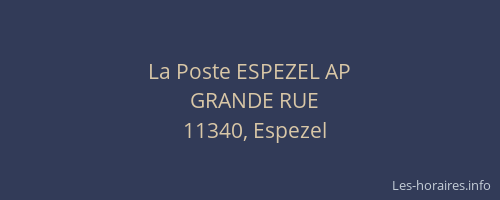 La Poste ESPEZEL AP