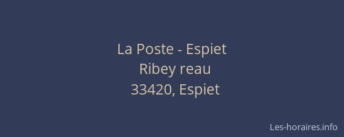 La Poste - Espiet