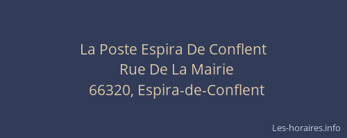 La Poste Espira De Conflent