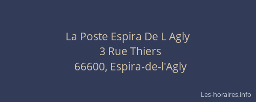 La Poste Espira De L Agly