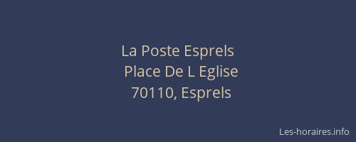 La Poste Esprels