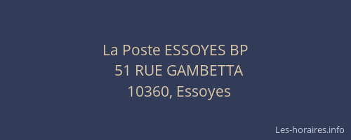 La Poste ESSOYES BP