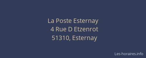 La Poste Esternay
