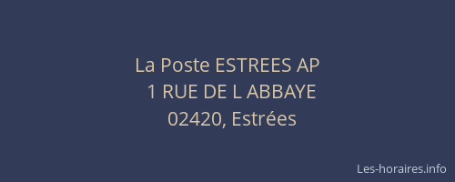 La Poste ESTREES AP