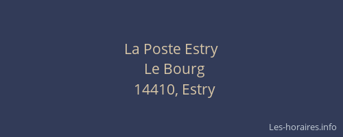 La Poste Estry