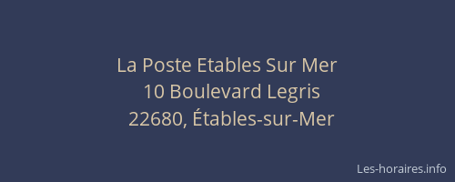 La Poste Etables Sur Mer