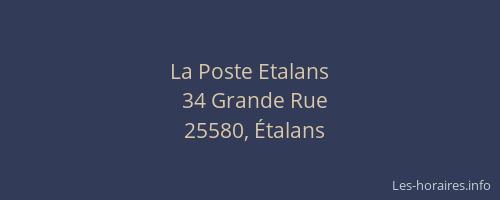 La Poste Etalans