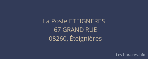 La Poste ETEIGNERES