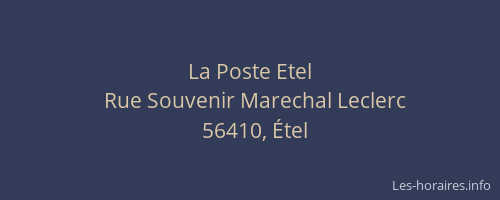La Poste Etel