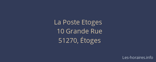 La Poste Etoges