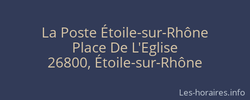 La Poste Étoile-sur-Rhône