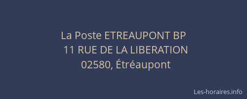 La Poste ETREAUPONT BP