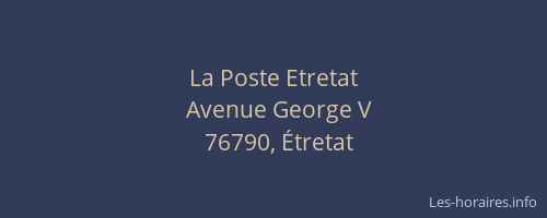La Poste Etretat