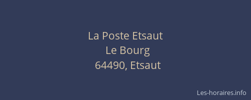 La Poste Etsaut